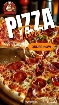 PIZZA bar and grill flyer Instagram Story template