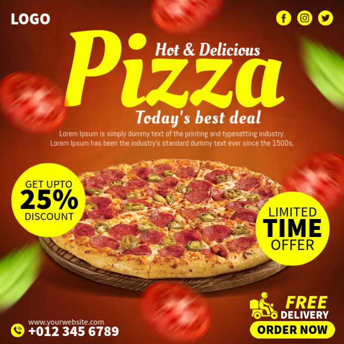 Pizza Best Deal Instagram Post template