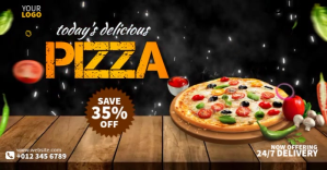 Pizza Best Deals Banner Facebook Shared Image template