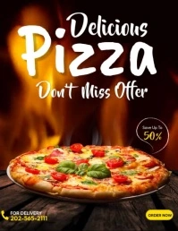 Pizza Best Offer Video Ads Pamflet (VSA Brief) template