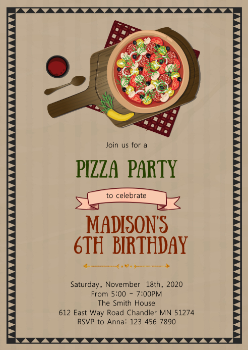 Pizza Party Flyer Template Free
