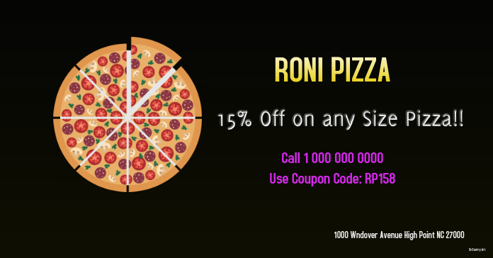 Pizza Coupon fb ad Template | PosterMyWall