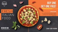Pizza Cover Ads Vídeo de portada de Facebook (16:9) template