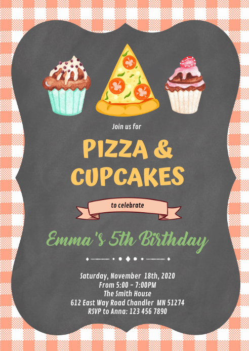 Modele Invitation D Anniversaire De Fete A Theme De Gateau De Pizza Postermywall Modele Invitation D Anniversaire De Fete A Theme De Gateau De Pizza Postermywall
