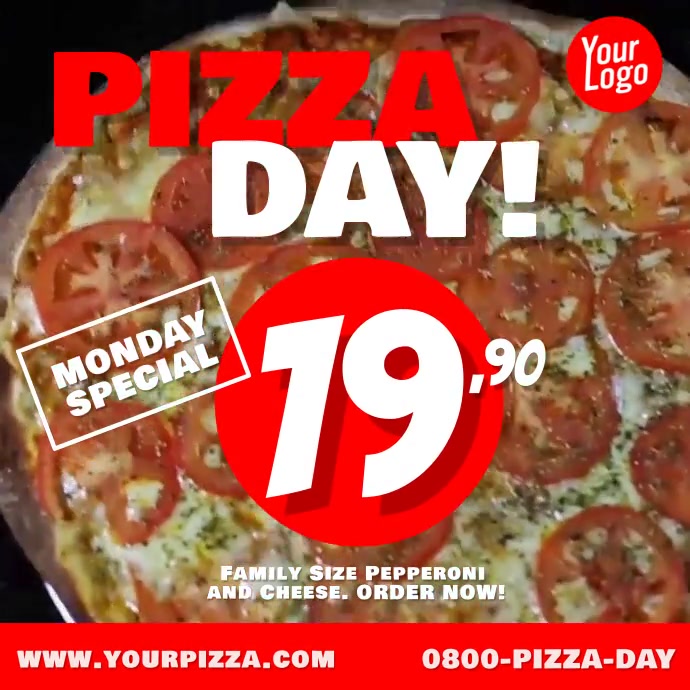 Pizza Day Square (1:1) template