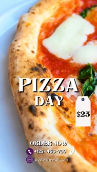 Pizza Day Special Discount Digital Display (9:16) template