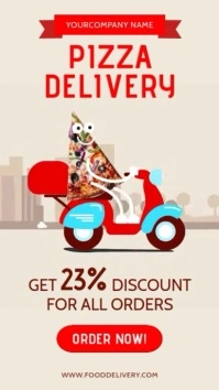 Pizza delivery at home template