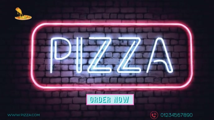 PIZZA DELIVERY SERVICE VIDEO AD YouTube Thumbnail template