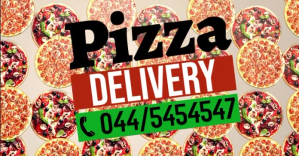Brown Pizza Delivery Facebook Shared Image Template