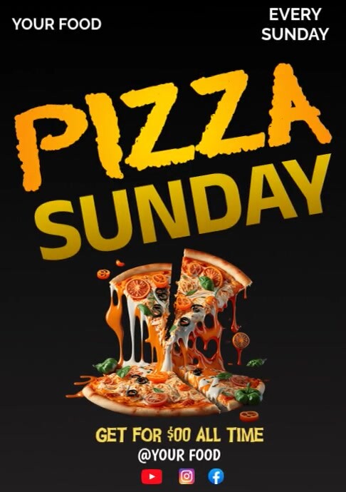 pizza A4 template