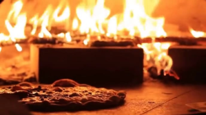 黑色 Pizza Oven Cooking Facebook Cover Video Template
