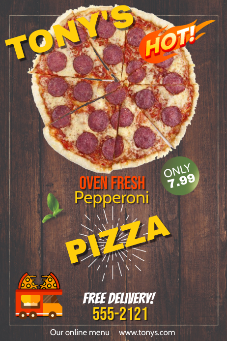 pizza Poster template