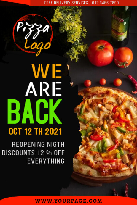PIZZA Template | PosterMyWall