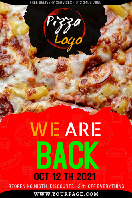 PIZZA Template | PosterMyWall