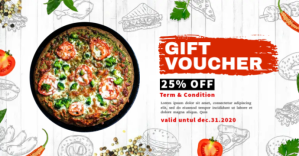 White Gift Voucher Promotion Facebook Group Cover Photo Template