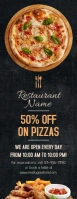 Pizza Fast Food Restaurant Door Hanger Flyer template