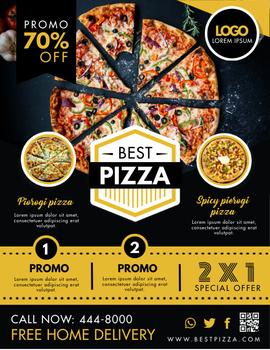 Sjabloon Pizza Fast Food Meeneem En Bezorgservice Postermywall