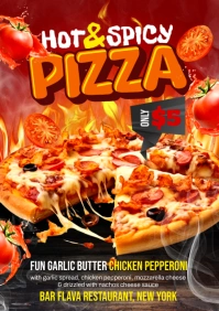 Pizza Flyer A5 template