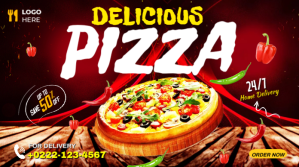 Rouge Pizza Delivery Promotion Twitter Post Template