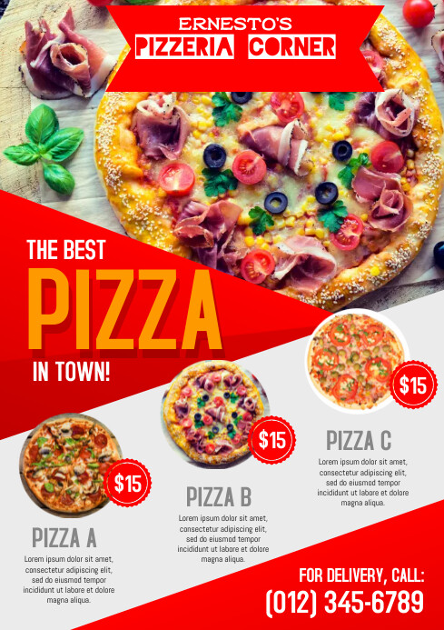 Copy Of Pizza Flyer Postermywall