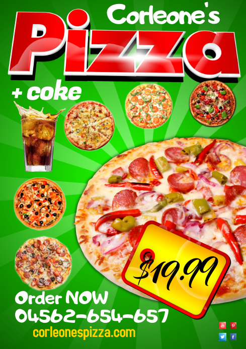 Pizza Poster Vorlage Postermywall