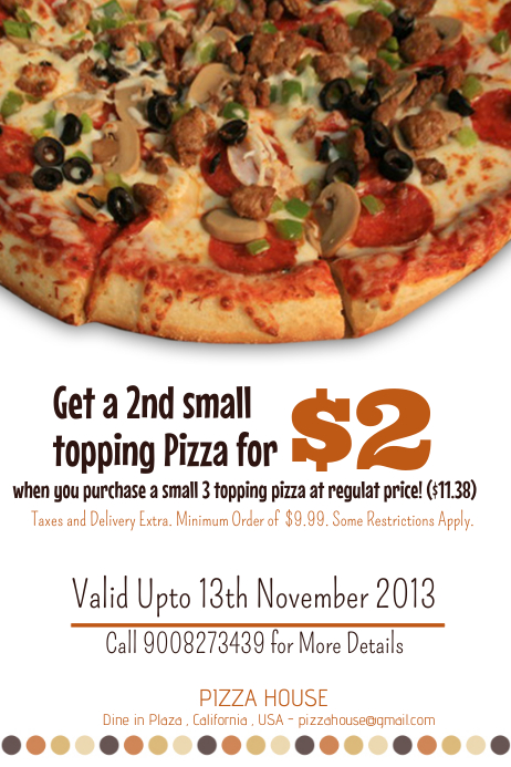 Pizza Mitnehmen Flyer Vorlage Vorlage Postermywall