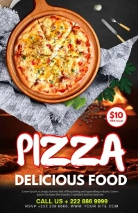 PIZZA FOOD Tabloid template