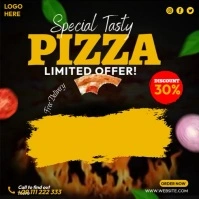 Pizza Food Menu Publicación de Instagram template