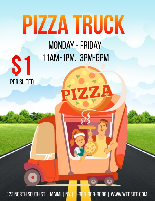 Pizza Food Truck Template PosterMyWall