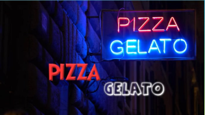 PIZZA GELATO SIGN YouTube Channel Cover Photo template