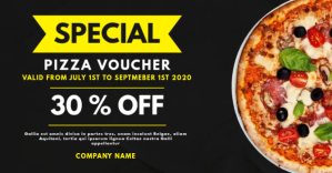 Preto Pizza Voucher Promotion Facebook Shared Image Template