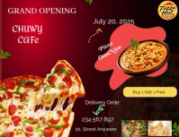 Pizza Grand Opening Flyer Ulotka (US Letter) template