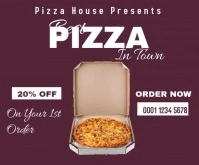 Pizza house discount medium rectangle online 中矩形广告 template