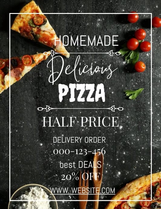 Copy of Pizza house discount medium rectangle online PosterMyWall