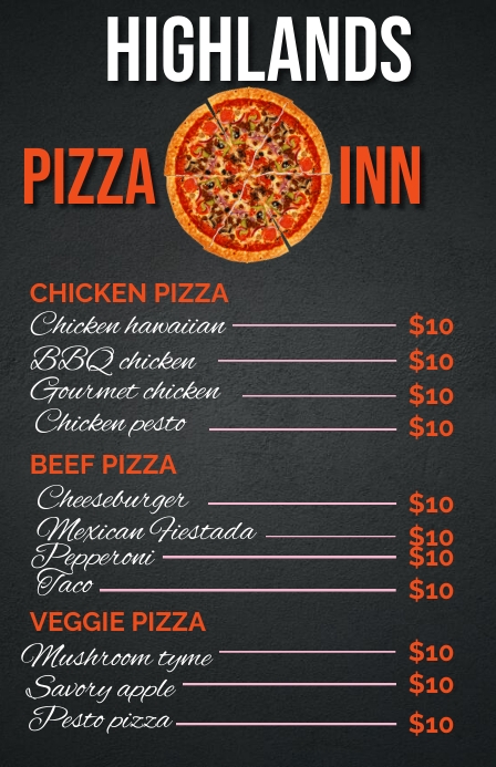 Pizza Inn 小报 template