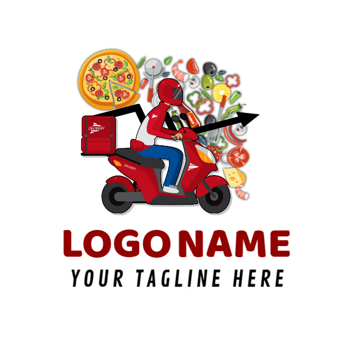 pizza logo, food logo, restaurant logo, template
