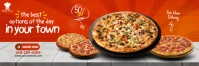 Pizza Long Banner Bannière 2' × 6' template