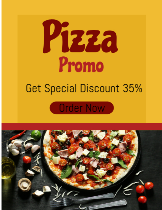 pizza menu Flyer (US Letter) template