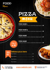 Pizza Menu Design Basic Pizza menu Template | PosterMyWall
