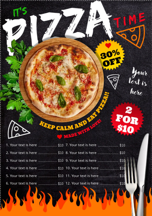 PIZZA MENU | PosterMyWall