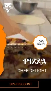 pizza menu Digitalt display (9:16) template