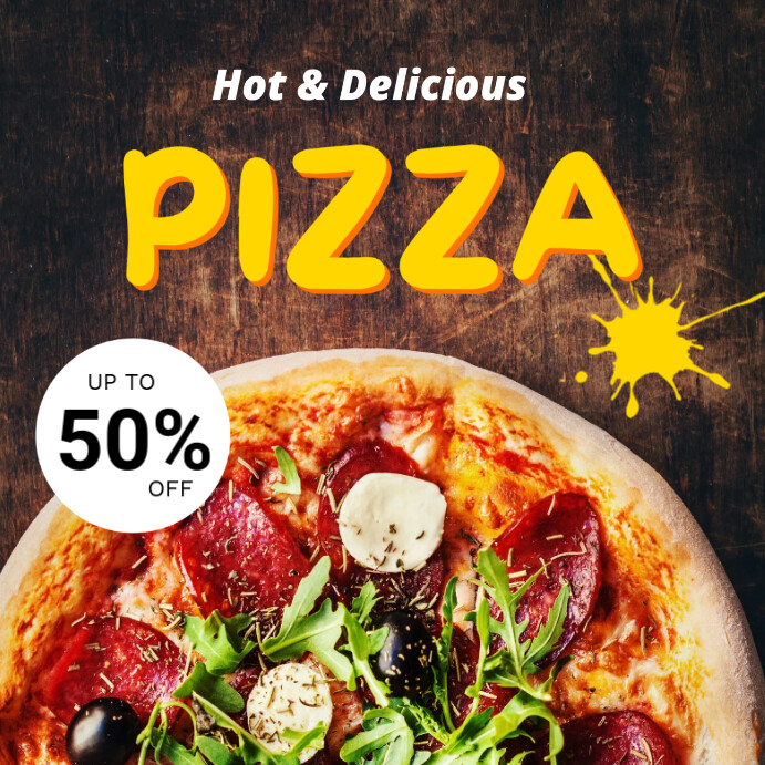 Pizza menu Instagram Post template