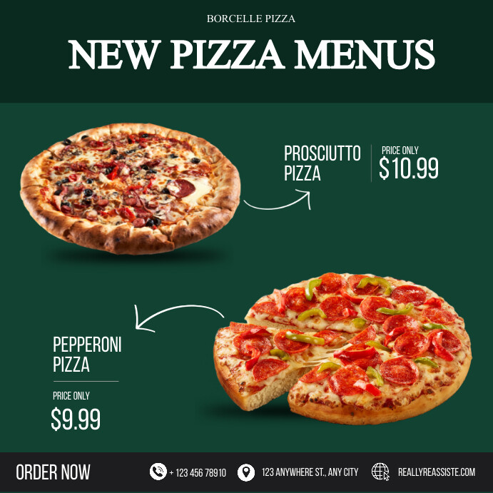 Plantilla de PIZZA MENU INTRODUCTION INSTAGRAM POST | PosterMyWall