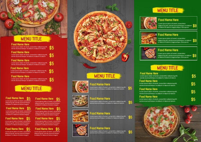 Pizza Menu Design Basic Pizza Menu Template | PosterMyWall
