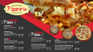 Pizza Menu Tv Ad Menu Template Digital Display (16:9)