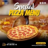 Pizza Menu Video Advertisement Post Instagram template