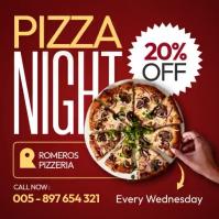 Pizza Night Promotion Social Media Template | Pizzeria Discount Instagram post video