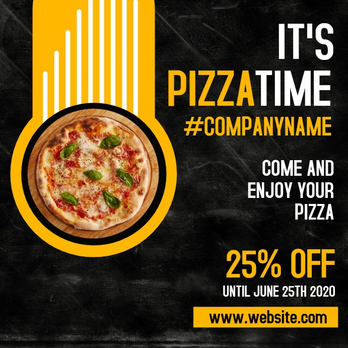 pizza night restaurant instagram post adverti Template PosterMyWall