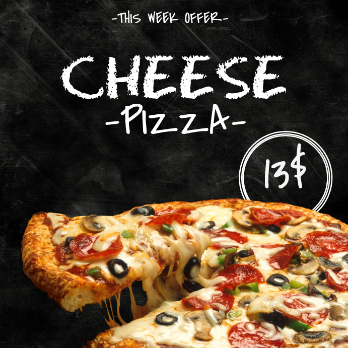 Pizza Offer Sale Instagram post template Iphosti le-Instagram