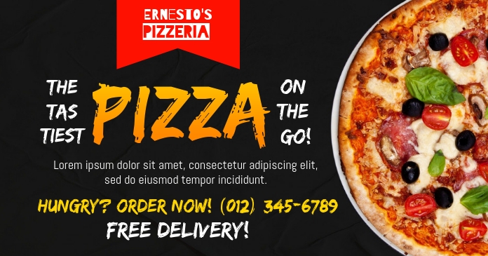 Pizza On The Go Social Media Post Template Postermywall